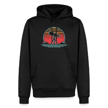 Retro Astronomy Telescope For Astronomy Student - Männer Premium Bio Hoodie - Schwarz - Vorne - Nico (187cm)