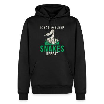 Snake Gift Snake Lover - Men’s Premium Organic Hoodie - black - Front - Nico (187cm)