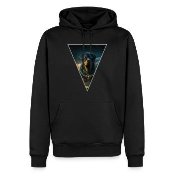 Rottweiler,Chiens Mama,Tête de chien,Dictons de chien,Chiens - Sweat à capuche Premium bio Homme - noir - Devant - Nico (187cm)