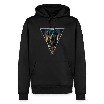 Nette Rottweiler Hunderasse Kopf - Männer Premium Bio Hoodie - Schwarz - Vorne - Nico (187cm)