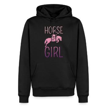 Girl Rides Horse Horse Girl - Sweat à capuche Premium bio Homme - noir - Devant - Nico (187cm)