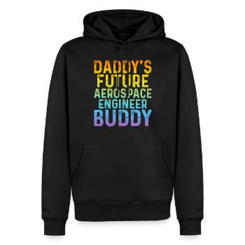 Daddy's Future Aerospace Engineer - Aerospace Engi - Männer Premium Bio Hoodie - Schwarz - Vorne - Nico (187cm)