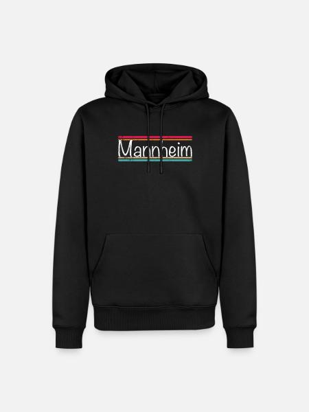Mannheim - Men’s Premium Organic Hoodie - black