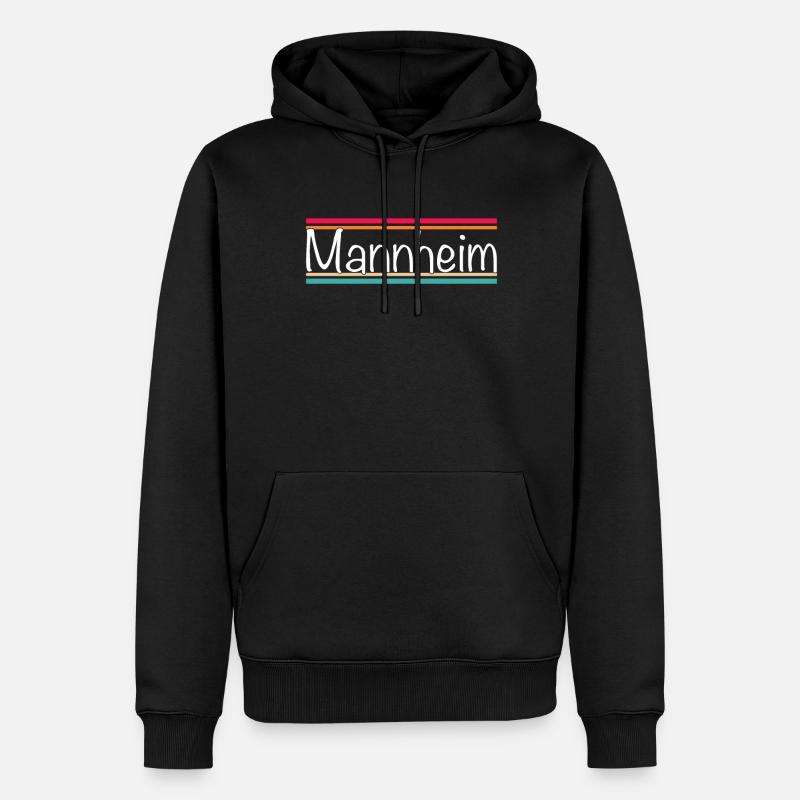 Mannheim - Sweat à capuche Premium bio Homme - noir