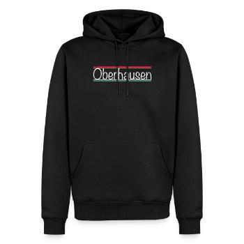 Oberhausen - Männer Premium Bio Hoodie - Schwarz - Vorne - Nico (187cm)