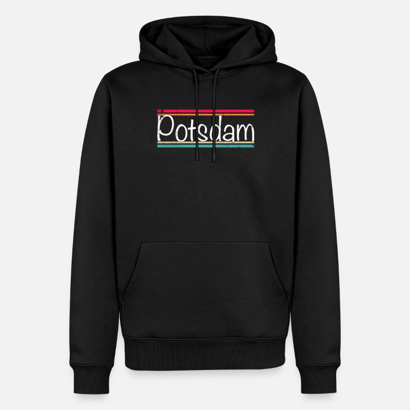 Potsdam - Männer Premium Bio Hoodie - Schwarz