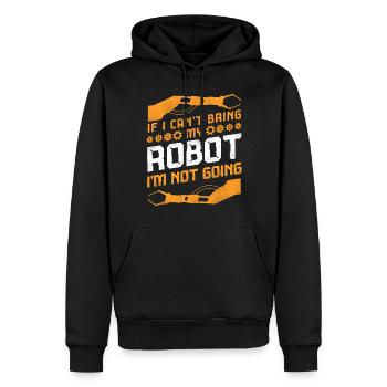 Robot Robotique Ingénieur Vintage Si - Sweat à capuche Premium bio Homme - noir - Devant - Nico (187cm)
