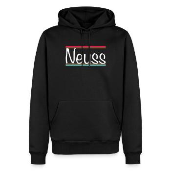 Neuss - Sweat à capuche Premium bio Homme - noir - Devant - Nico (187cm)