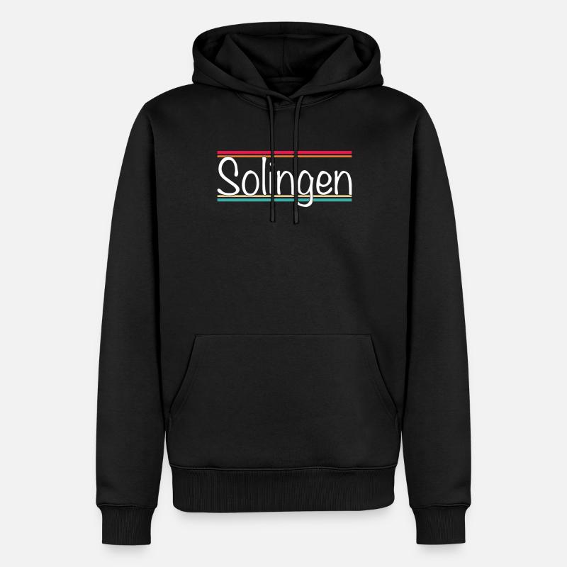 Solingen - Männer Premium Bio Hoodie - Schwarz