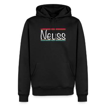 Neuss - Sweat à capuche Premium bio Homme - noir - Devant - Nico (187cm)