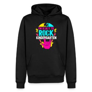 Je suis prêt à bercer les enfants de la maternelle - Sweat à capuche Premium bio Homme - noir - Devant - Nico (187cm)