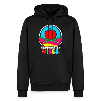 Kindergarten Vibes Süß Kinder Humor Sprüche - Männer Premium Bio Hoodie - Schwarz - Vorne - Nico (187cm)