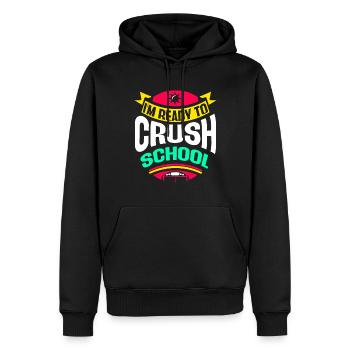 Je suis prêt pour la journée scolaire École des enseignants - Sweat à capuche Premium bio Homme - noir - Devant - Nico (187cm)