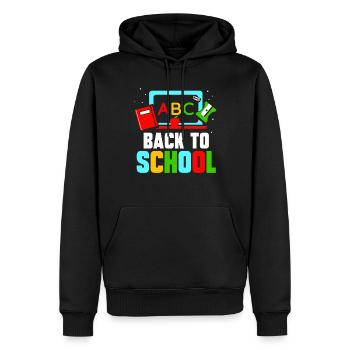 Retour à l’école Retour à l’école Enseignants de retour à l’école - Sweat à capuche Premium bio Homme - noir - Devant - Nico (187cm)