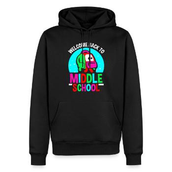 Willkommen Zurück In Der Mittelschule Schulstart - Männer Premium Bio Hoodie - Schwarz - Vorne - Nico (187cm)
