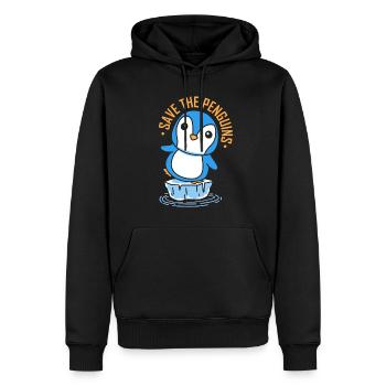 Rettet Die Pinguine Süß Pinguin Tier Liebhaber - Männer Premium Bio Hoodie - Schwarz - Vorne - Nico (187cm)