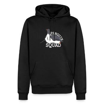 Pinguin Team Liebhaber Süß Pinguine Tier - Männer Premium Bio Hoodie - Schwarz - Vorne - Nico (187cm)