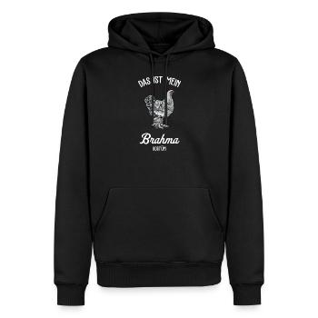 Brahma Hühner I Chicken Geflügel Motiv für - Männer Premium Bio Hoodie - Schwarz - Vorne - Nico (187cm)