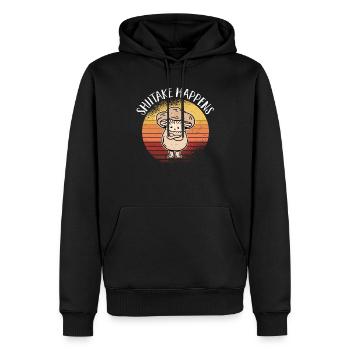 Cueilleur de champignons Chasseurs de champignons Amateurs de champignons Champignons Ferme de champignons - Sweat à capuche Premium bio Homme - noir - Devant - Nico (187cm)