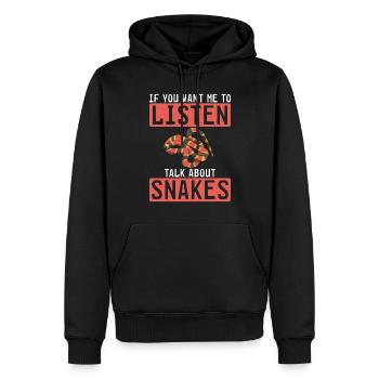 Schlange Geschenk Schlangenliebhaber - Männer Premium Bio Hoodie - Schwarz - Vorne - Nico (187cm)