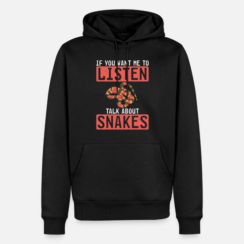 Snake Gift Snake Lover - Sweat à capuche Premium bio Homme - noir