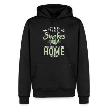 Schlange Geschenk Schlangenliebhaber - Männer Premium Bio Hoodie - Schwarz - Vorne - Nico (187cm)