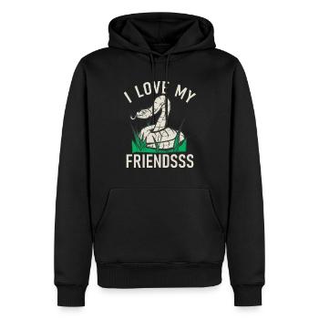 Schlange Geschenk Schlangenliebhaber - Männer Premium Bio Hoodie - Schwarz - Vorne - Nico (187cm)