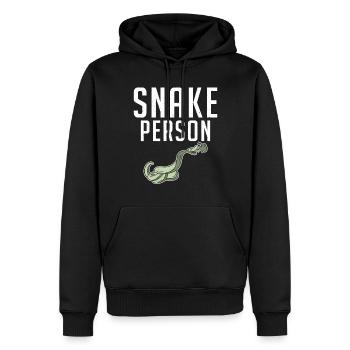 Schlange Geschenk Schlangenliebhaber - Männer Premium Bio Hoodie - Schwarz - Vorne - Nico (187cm)
