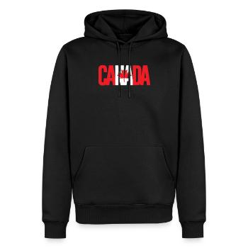 Kanadische Flagge Ahornblatt Kanadischer - Männer Premium Bio Hoodie - Schwarz - Vorne - Nico (187cm)