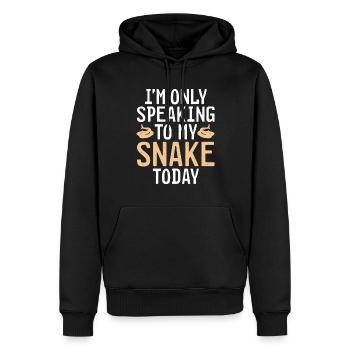 Schlange Geschenk Schlangenliebhaber - Männer Premium Bio Hoodie - Schwarz - Vorne - Nico (187cm)