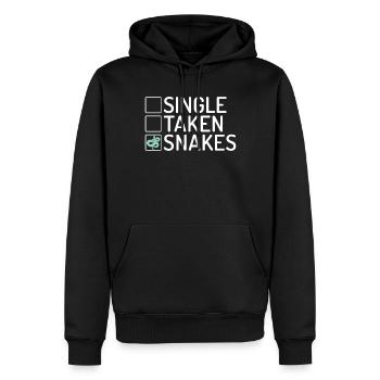 Snake Gift Snake Lover - Men’s Premium Organic Hoodie - black - Front - Nico (187cm)