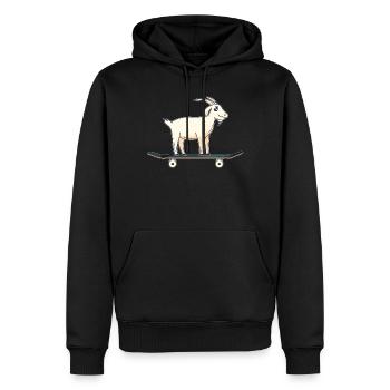 ENVIE DE FAIRE DU SKATEBOARD - Sweat à capuche Premium bio Homme - noir - Devant - Nico (187cm)