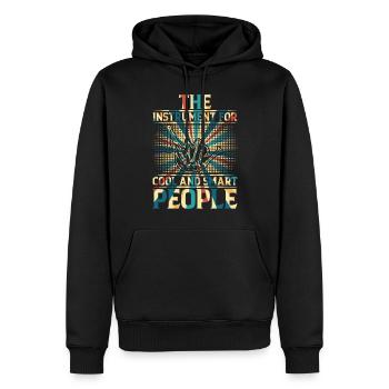 The Instrument For Cool And Smart People - Bagpipe - Männer Premium Bio Hoodie - Schwarz - Vorne - Nico (187cm)