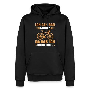 Radsport Radfahren Spruch Radfahrer Fahrrad - Männer Premium Bio Hoodie - Schwarz - Vorne - Nico (187cm)
