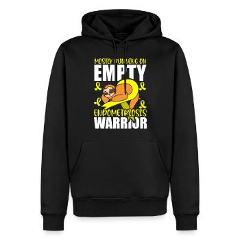Endometriose - Männer Premium Bio Hoodie - Schwarz - Vorne - Nico (187cm)