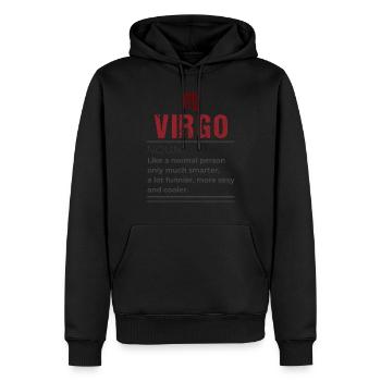 Nom de la Vierge - Comme une personne normale seulement - Sweat à capuche Premium bio Homme - noir - Devant - Nico (187cm)