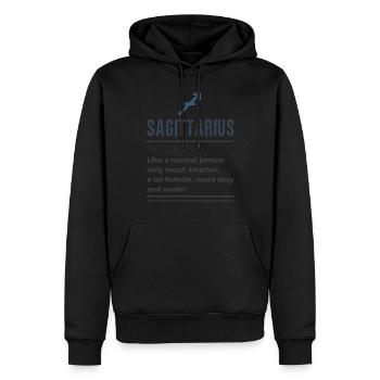 Schütze Substantiv - Wie ein normaler Mensch nur - Männer Premium Bio Hoodie - Schwarz - Vorne - Nico (187cm)