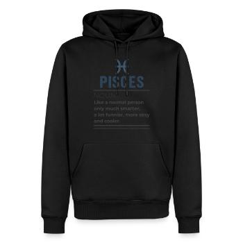 Fische Substantiv - Wie ein normaler Mensch nur - Männer Premium Bio Hoodie - Schwarz - Vorne - Nico (187cm)