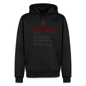 Steinbock Substantiv - Wie ein normaler Mensch nur - Männer Premium Bio Hoodie - Schwarz - Vorne - Nico (187cm)