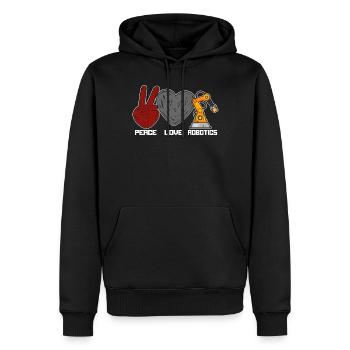 Ingénieur en robotique robotique femme - Sweat à capuche Premium bio Homme - noir - Devant - Nico (187cm)