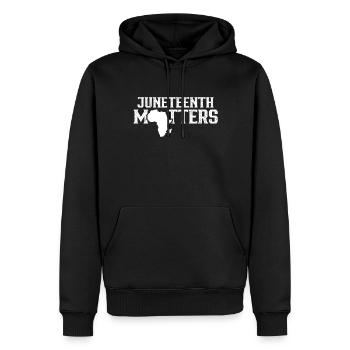 Juneteenth Matters 1865 Black African American - Männer Premium Bio Hoodie - Schwarz - Vorne - Nico (187cm)