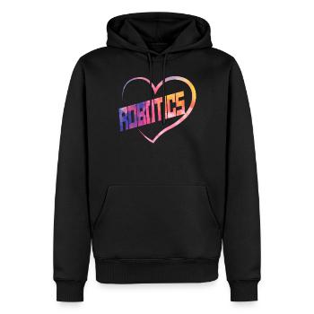 Robot Robotics Engineer Watercolor - Männer Premium Bio Hoodie - Schwarz - Vorne - Nico (187cm)