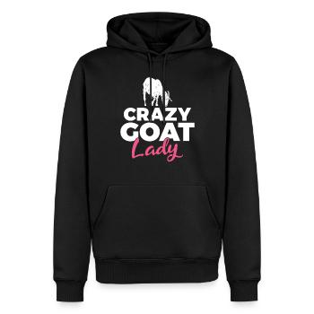 Cadeau Chèvre Cadeau Amoureux Chèvre - Sweat à capuche Premium bio Homme - noir - Devant - Nico (187cm)