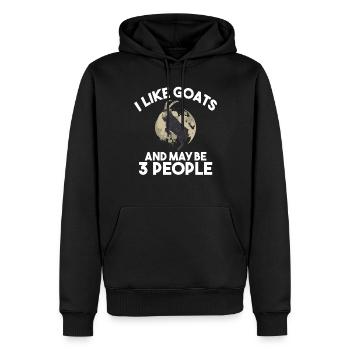 Ziegengeschenk Ziegenliebhaber Geschenk - Männer Premium Bio Hoodie - Schwarz - Vorne - Nico (187cm)