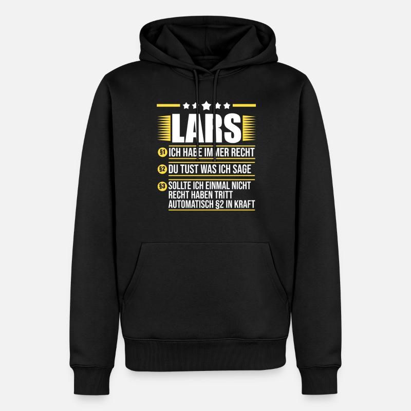 Lars - Männer Premium Bio Hoodie - Schwarz