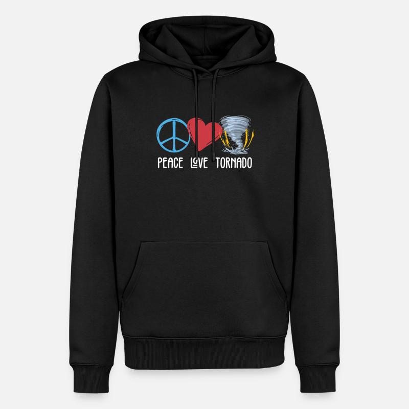 Tornado - Männer Premium Bio Hoodie - Schwarz