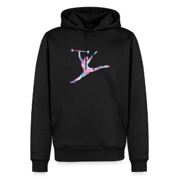 Tambourstab Wirbeln - Männer Premium Bio Hoodie - Schwarz - Vorne - Nico (187cm)