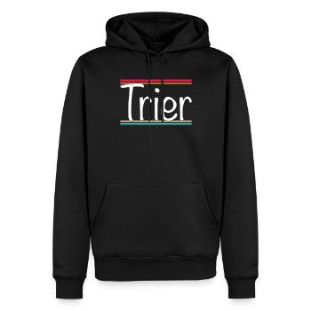 Trèves - Sweat à capuche Premium bio Homme - noir - Devant - Nico (187cm)