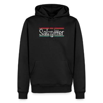Salzgitter - Männer Premium Bio Hoodie - Schwarz - Vorne - Nico (187cm)