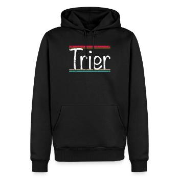Trèves - Sweat à capuche Premium bio Homme - noir - Devant - Nico (187cm)